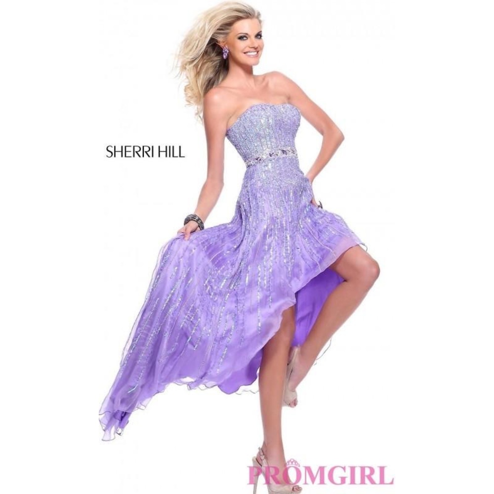 Sherri Hill High Low Dress - Lilac - Size 4